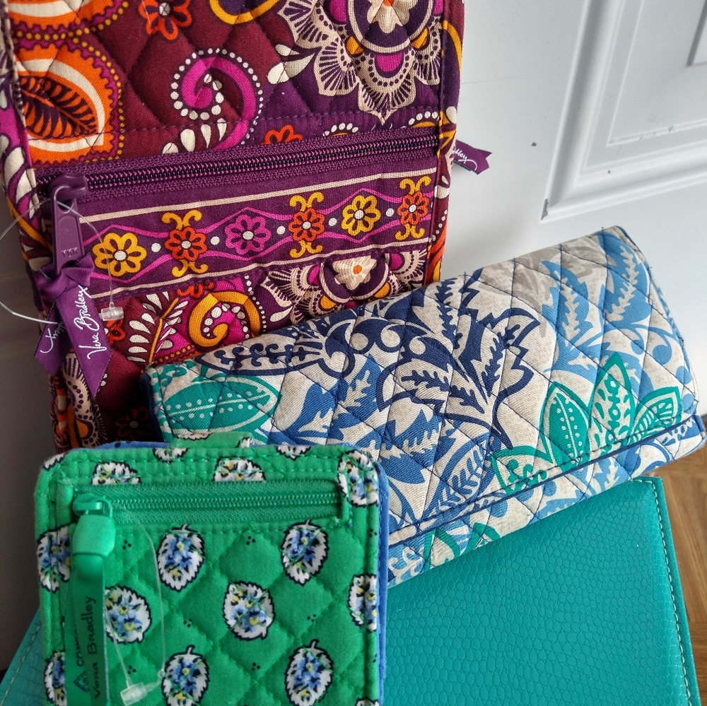 Vera Bradley One Time Offer❤️ Colorful Quilted Wallet,Finley RFID 3 Piece Set 👛